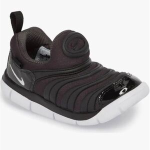 Nike Dynamo Free Toddler Slip-On Sneakers Size 7C Black White